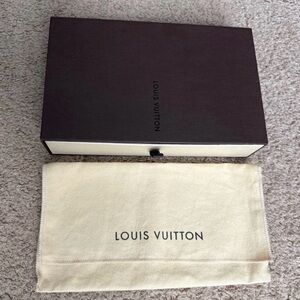 Louis Vuitton Dark Brown Box with Cream Dust Bag